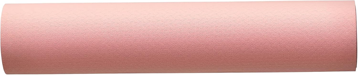 1/4 Inch Thick TPE Exercise Yoga Mat with Carrying Strap