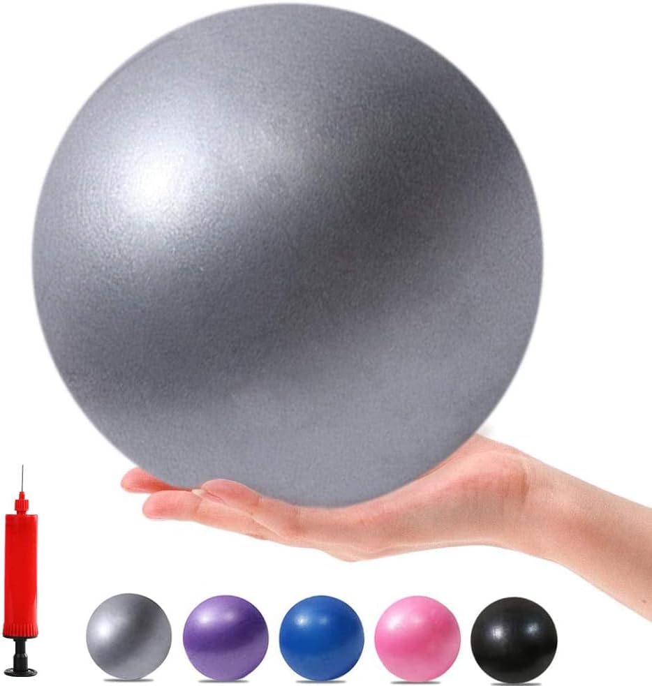 5138bAtJJL._AC_.jpg Mini Yoga Balls 6 Inch Exercise Pilates Therapy Balance Micropore Ball Equipment for Home Stability Training Physical Core Training with Pump - Image 1